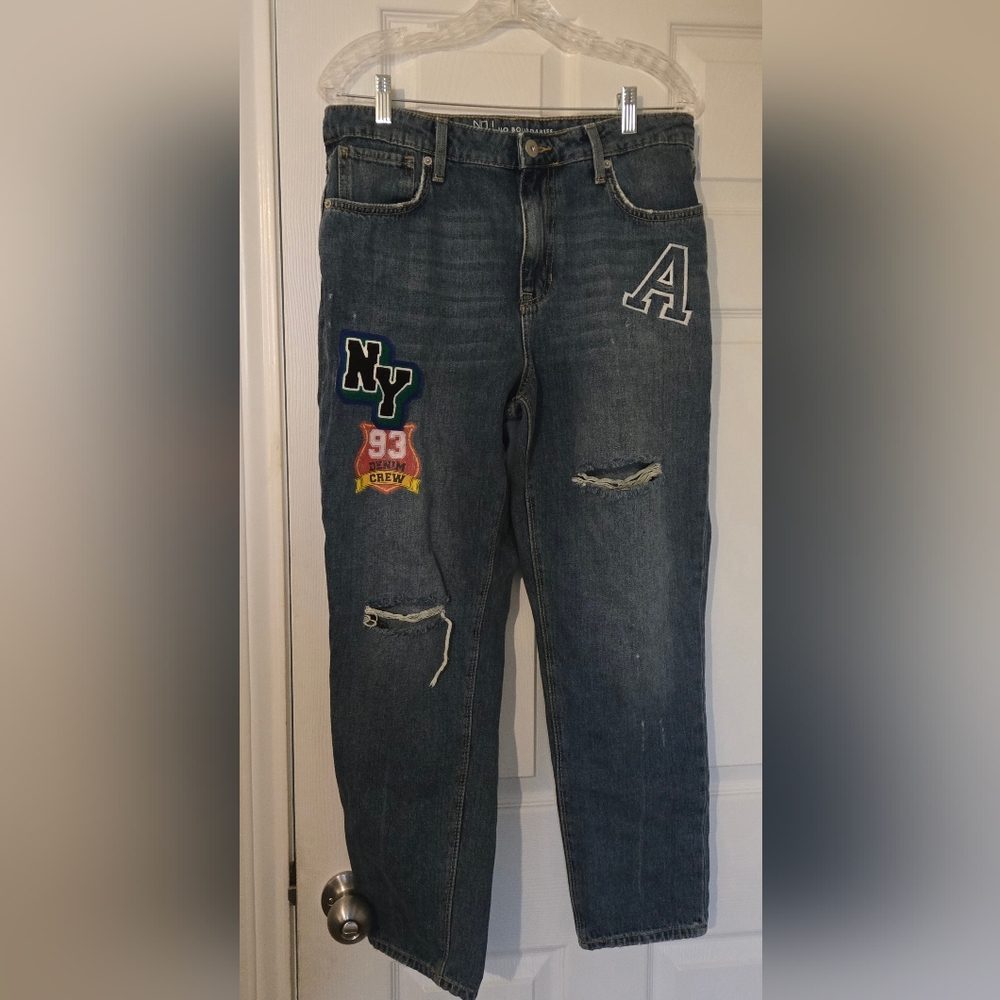NOBO Blue Jeans with Colorful Patches
